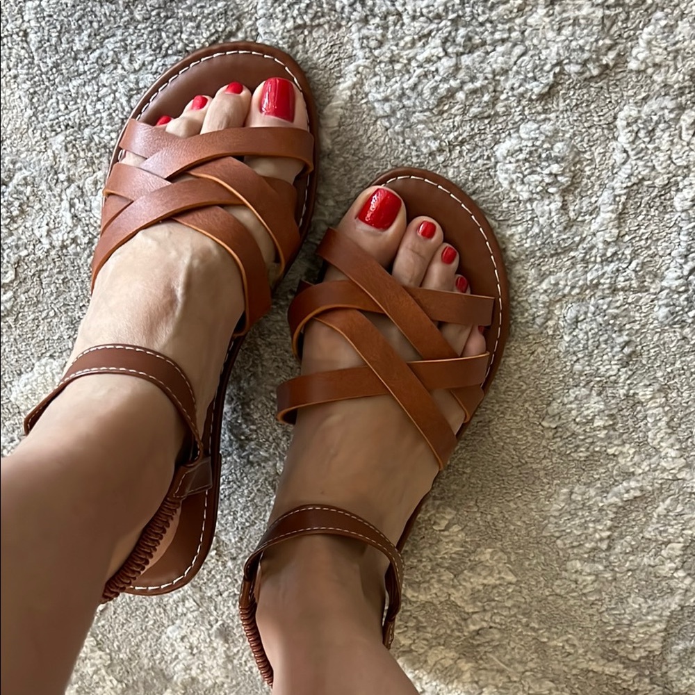 Brown Strappy Sandals for Women